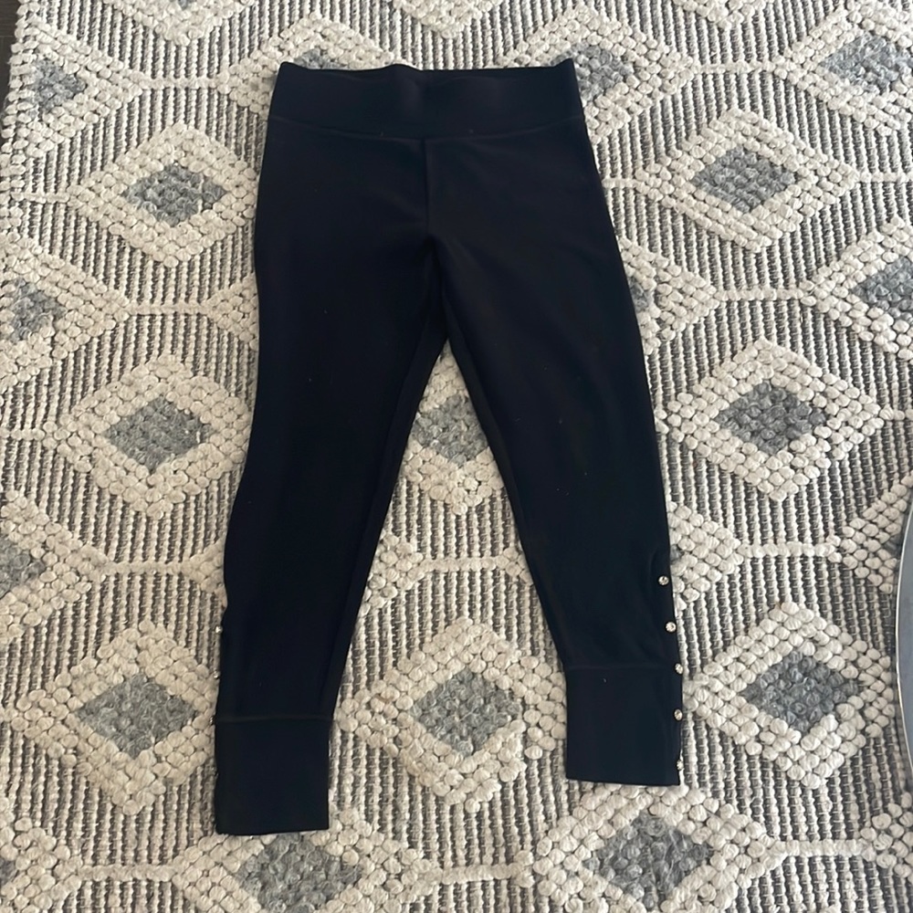 Black, wool Rugby legging with rhinestone detailing
